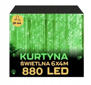 Siatka Świetlna Świąteczne Lampki Girlanda LED Kurtyna 6m x 4m Kolorowa