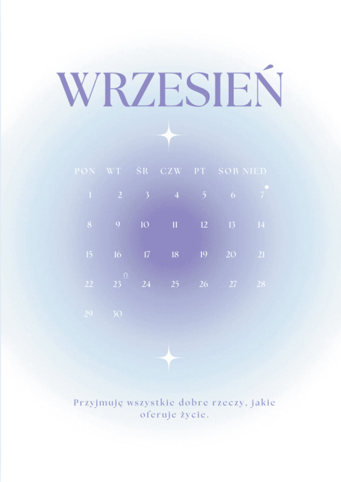 AURA ŚCIENNY 2025 MOTYWACYJNE CYTATY PREZENT KALENDARZ A3