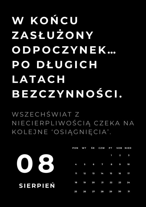 DEMOTYWUJĄCY ŚCIENNY 2025 PESYMISTYCZNE ŻARTY PREZENT A3