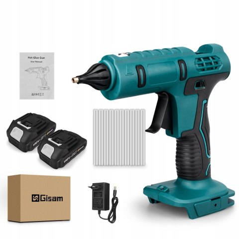 Cordless Hot Melt Glue Gun Home DIY Art with Glue Sticks 2 Battery