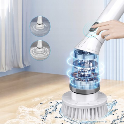 ELEKTRYCZNA SZCZOTKA OBROTOWA SPIN SCRUBBER MOP BEZPRZEWODOWA DO MYCIA 360