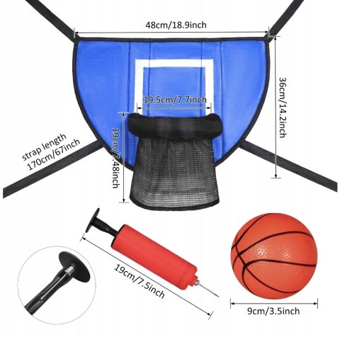 Mini kosz do koszykówki na trampolinę Zabawka sportowa na świeżym powietrzu