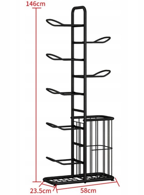 STOJAK NA 7 PIŁEK PRZECHOWYWANIE KOSZ METALOWY UCHWYT ORGANIZER PIŁKI