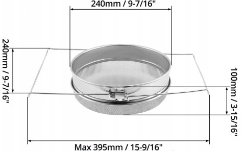 Sito Podwójne Stal Nierdzewna Do Miodu Cedzidło Gęste Wypukłe i Płaskie
