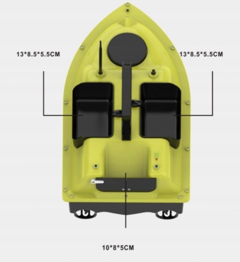 ŁÓDKA ZANĘTOWA 3 PODAJNIKI GPS ŚWIATŁA Z PRZYNĘTĄ NA RYBY WĘDKARSKA PILOT
