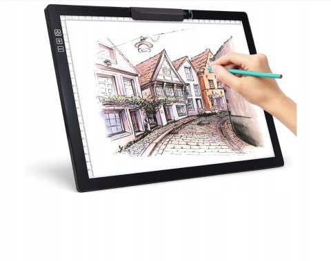 BEZPRZEWODOWY TABLET GRAFICZNY LED DO RYSOWANIA DZIECI EKRANOWY DESKA KREŚL