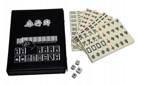 CHIŃSKA GRA MAHJONG PLANSZOWA KLASYCZNA X148 ETUI TRADYCYJNY ZESTAW SET