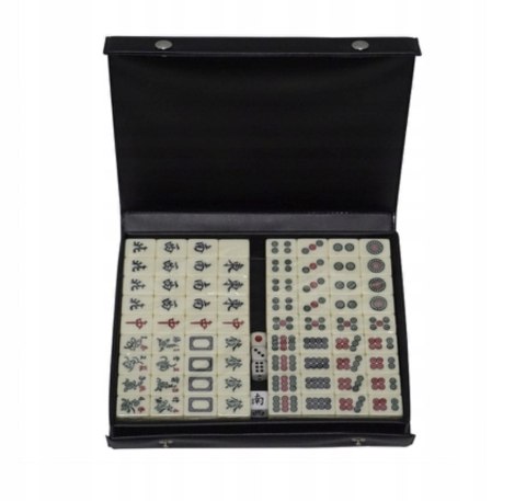 CHIŃSKA GRA MAHJONG PLANSZOWA KLASYCZNA X148 ETUI TRADYCYJNY ZESTAW SET