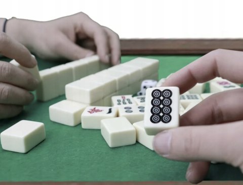 CHIŃSKA GRA MAHJONG PLANSZOWA KLASYCZNA X148 ETUI TRADYCYJNY ZESTAW SET