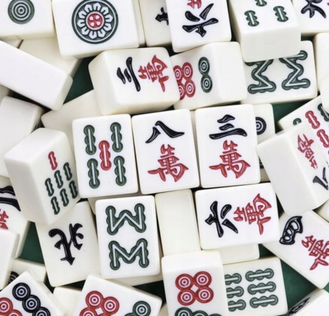 CHIŃSKA GRA MAHJONG PLANSZOWA KLASYCZNA X148 ETUI TRADYCYJNY ZESTAW SET