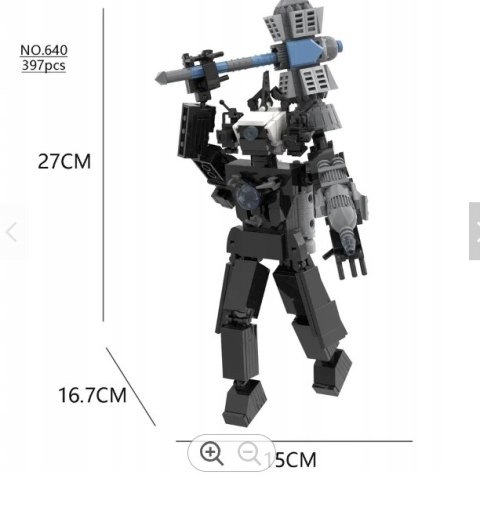 KLOCKI SKIBIDI TOILET TITAN CAMERAMAN FIGURKA ZESTAW KONSTRUKCYJNE SKIBI