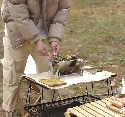 KUCHENKA KEMPINGOWA TURYSTYCZNA PIECYK PIEC PRZENOŚNY SKŁADANY GRILL